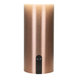 Vue de côté de la lampe LED Soham, détails en cuivre