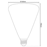 Lampe à LED "Dilly" E27 Version 4 Watts, métal et verre en gris