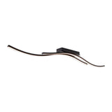 LED Plafond "Onda", plafond en métal et en plastique en noir, avec des LED fermement construites, LED de plafond, 96 cm de long