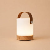 Lampe de table rechargeable en bois marron clair Avery