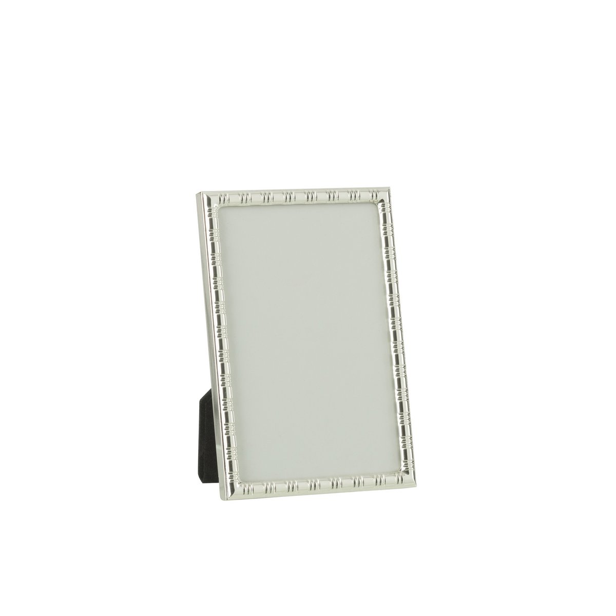 Cadre photo en métal argenté avec lignes arrondies, format 15x20 cm