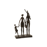Figurine décorative J-Line en polyresine marron foncé, posée sur une surface