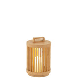 Vue latérale de la lampe Cylindre Sparhout, design élégant en bois