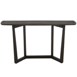 Console Maty J-Line en bois noir vue de face avec détails fins