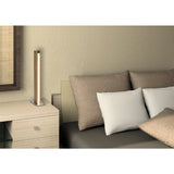 Lampe à table à LED "droite" de 51 cm de haut, en métal, en plastique et en bois de cendre, avec des LED fermement installées, blanc chaud (770 lm, 3000k), dimmable