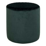 Pouf Ejby en velours vert foncé avec design moderne
