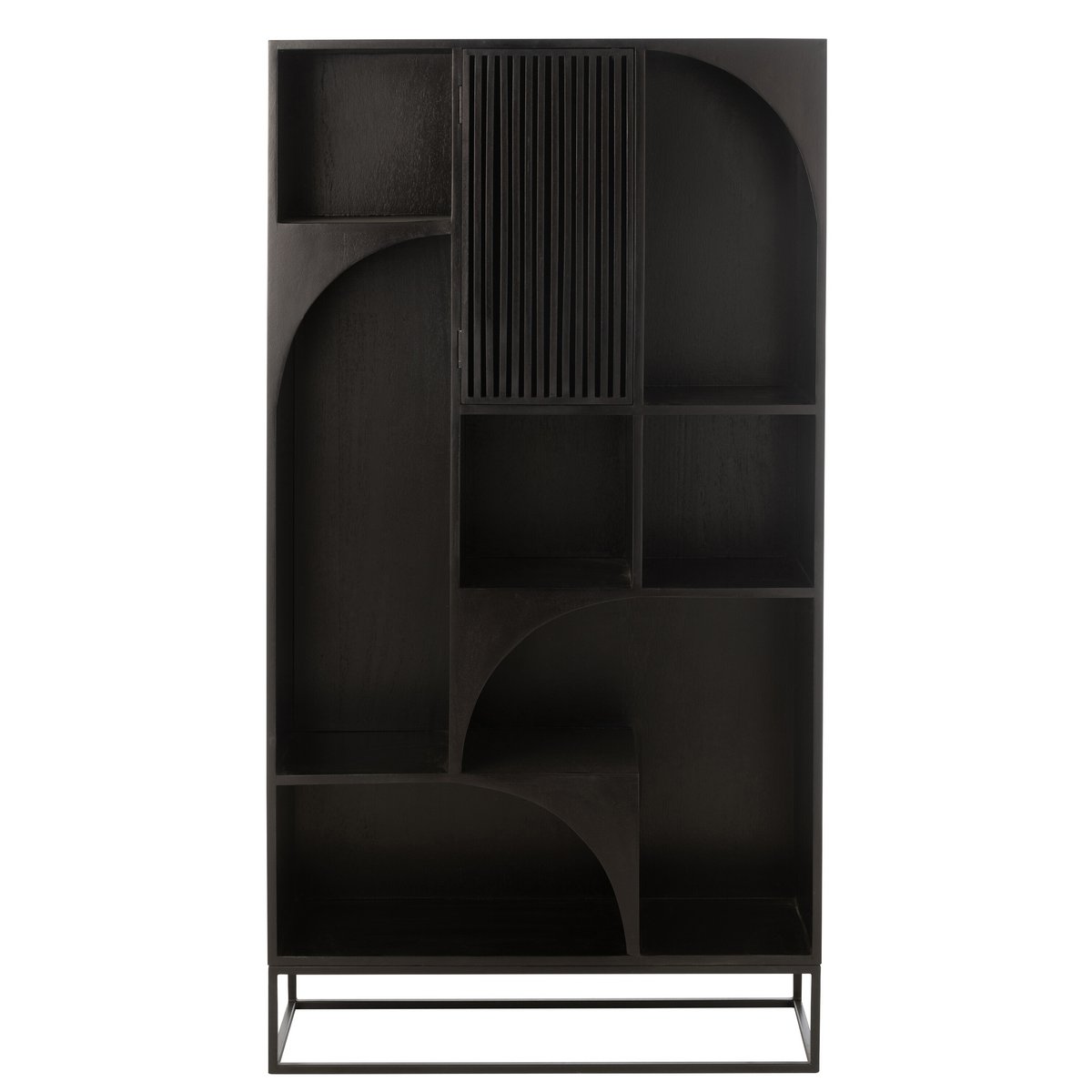 Rack Fashion J-Line en bois de manguier noir, vue avant
