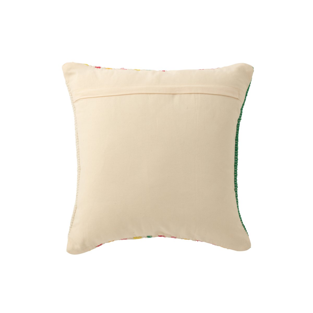 Coussin Coco Stripes J-Line avec rayures colorées sur fond doux