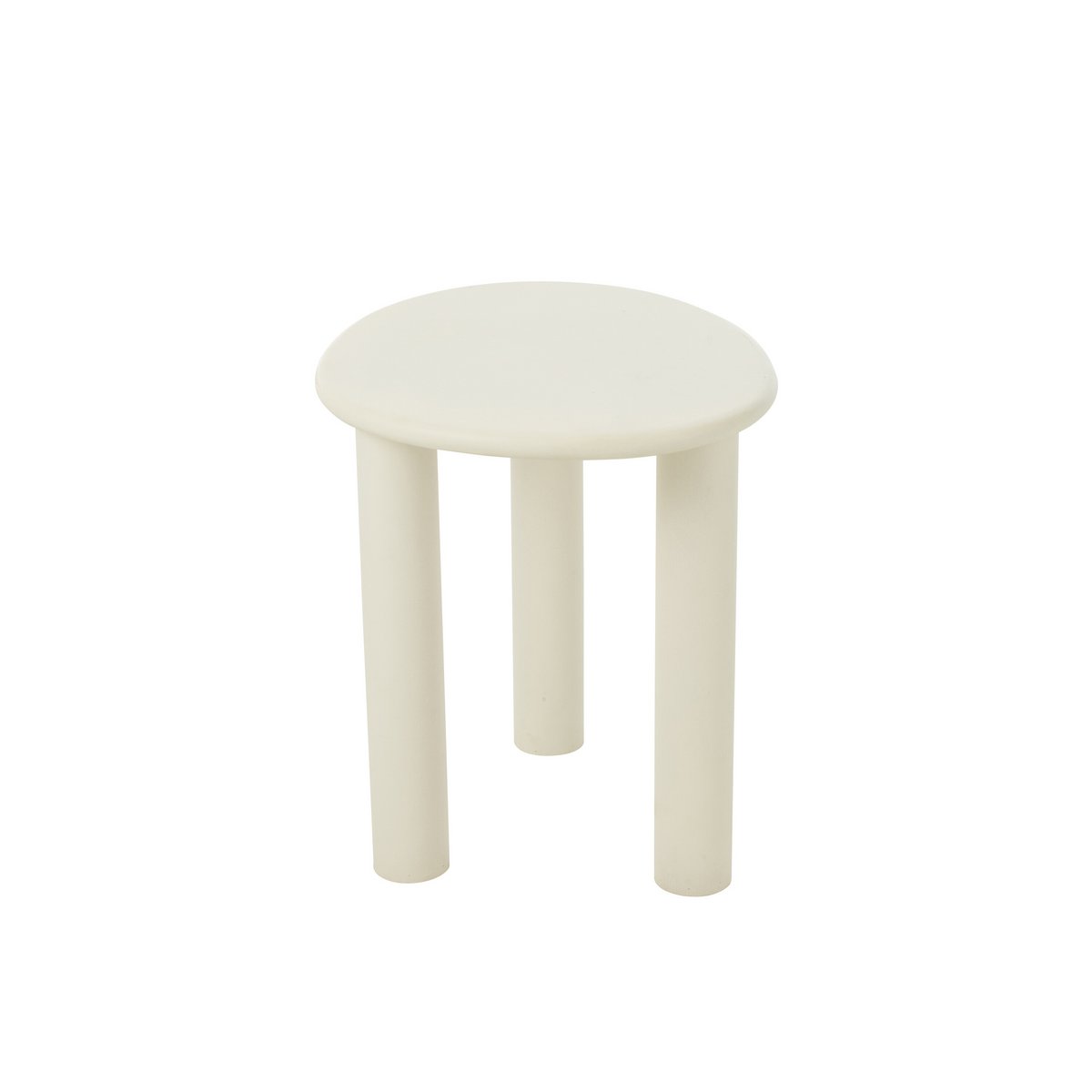 Table d'appoint J-Line Bali en bois blanc avec décorations