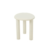 Table d'appoint J-Line Bali en bois blanc avec décorations