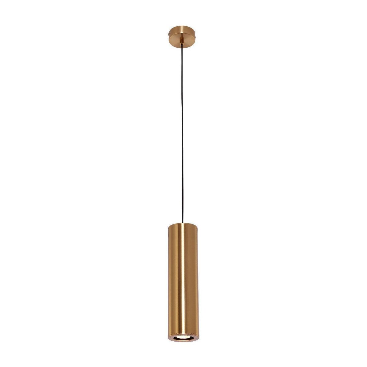 Cylindre de lampe suspendue dorée avec finition moderne et élégante