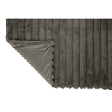 Détail du tissu en velours côtelé gris du plaid