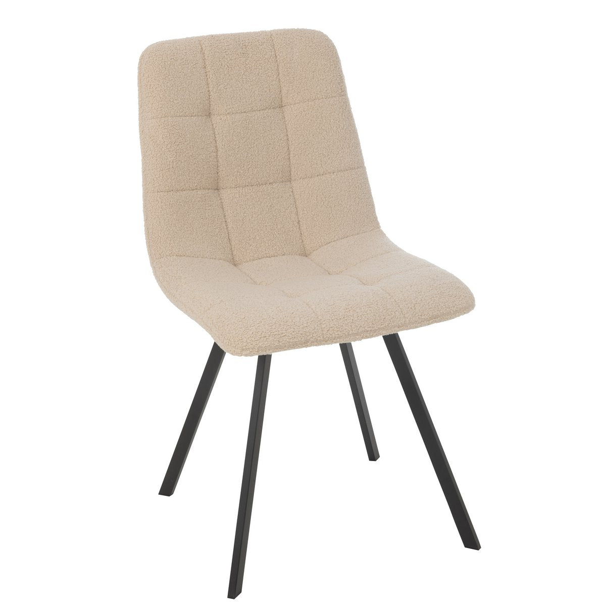 Chaise Clark J-Line en métal blanc avec un design industriel élégant