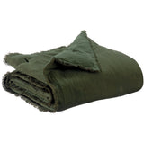 Plaid uni Laly Olive 135 x 200