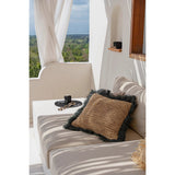 La Housse de Coussin Raphia Carrée - Noir Naturel - 60x60