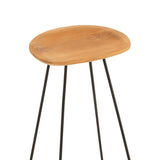 Vue arrière de la chaise de bar J-Line en bois et fer