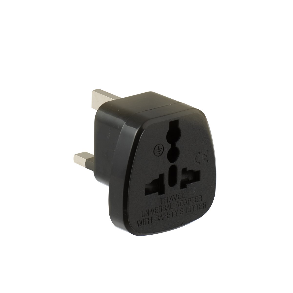Adaptateur de voyage J-Line noir, vue de face
