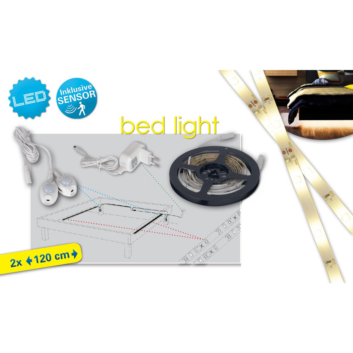 LED Bettlicht "Stripe" Indoor