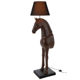 Lampadaire J-Line Paardenvoork en polyresine marron, vue de face