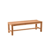 Banc de jardin en teck de 150 cm avec design moderne et lattes alignées