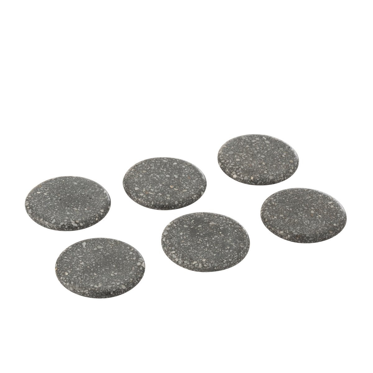 Détail du motif en marbre gris des sous-verres J-Line