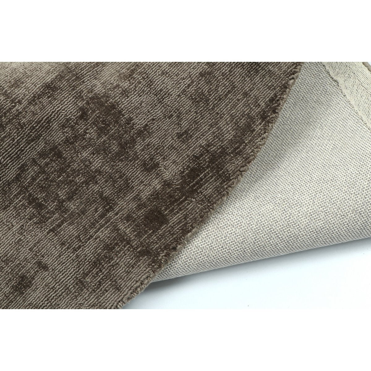 Tapis Rond Gris J-Line en polyester, vue d'ensemble