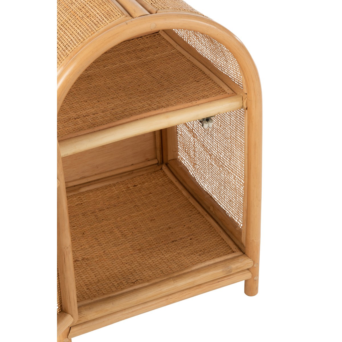 Détail du tissage en rotin de l'armoire J-Line Ellen