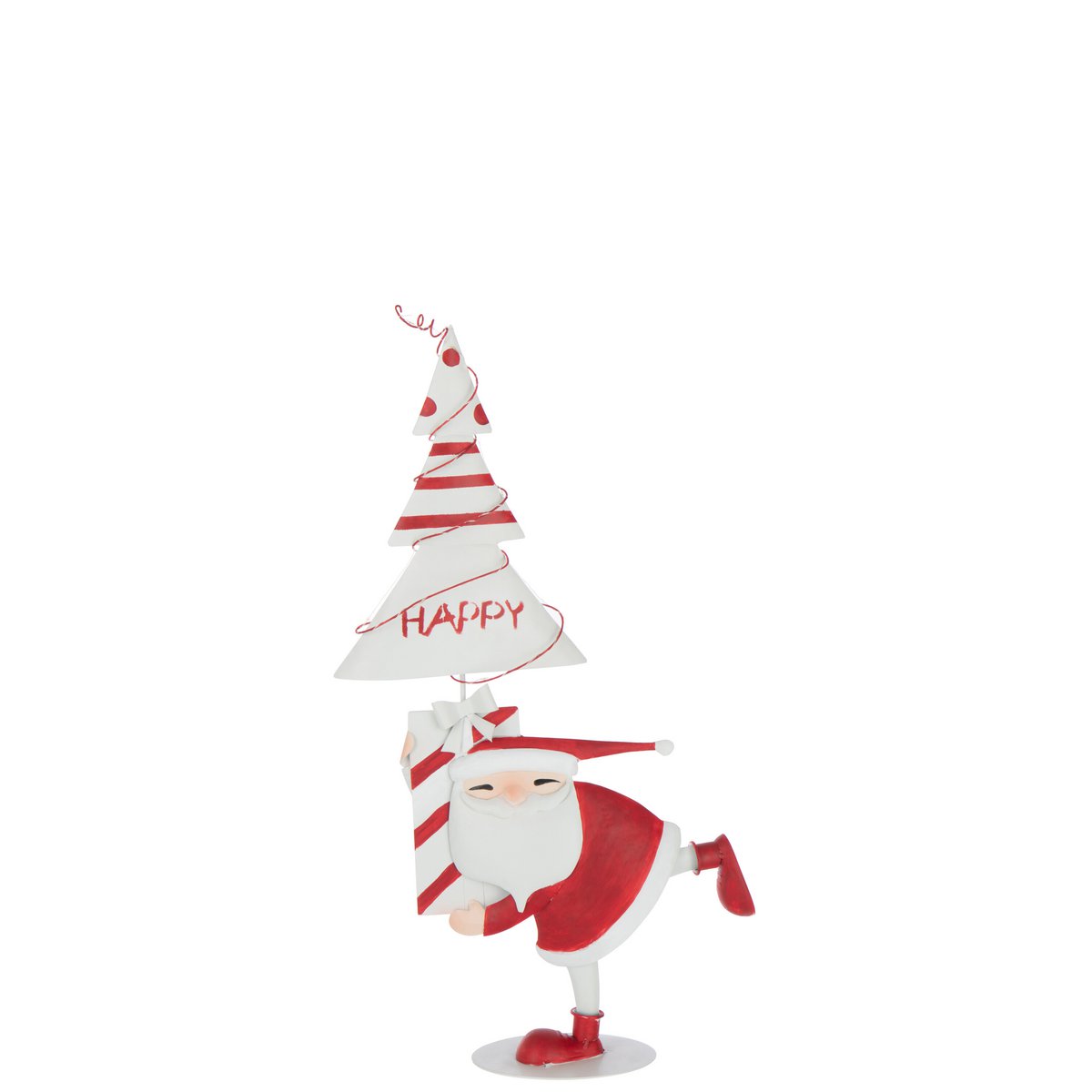 Ambiance festive avec la figurine J-Line Sapin du Père Noël en intérieur