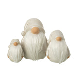 Figurine J-Line Gnome Beard en porcelaine grise, vue de face