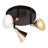 3 appliques LED. Spot de plafond "Cuivre" d:38cm