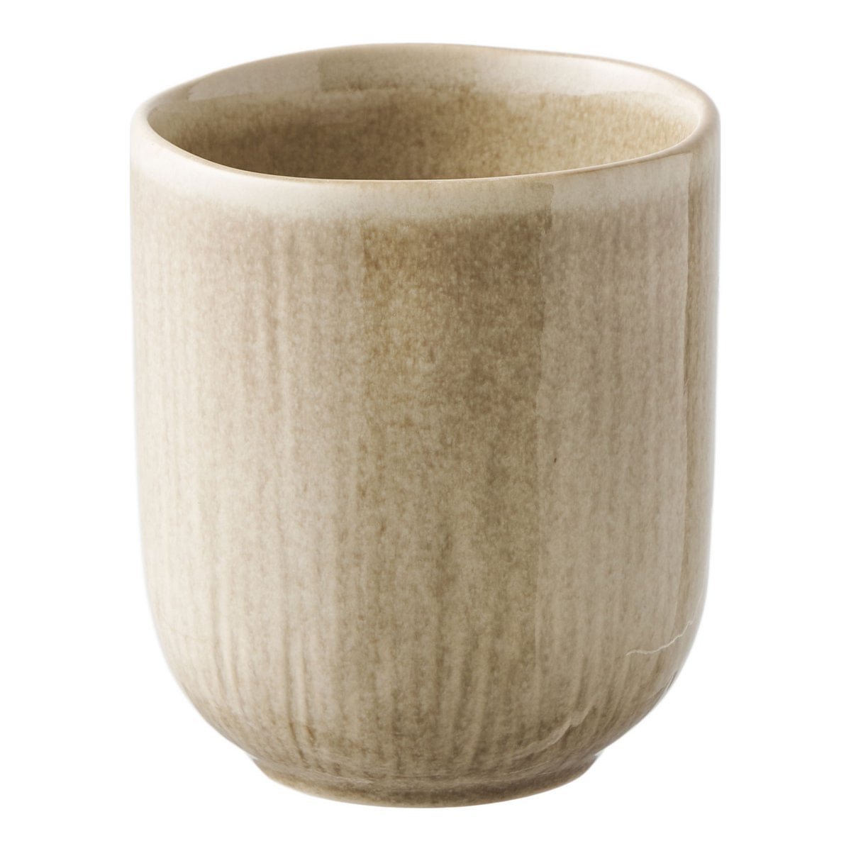 Tasse Viola en céramique beige, vue de face avec design scandinave