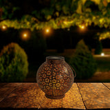 Lampe solaire décorative LED L / B: Bronze 18 cm