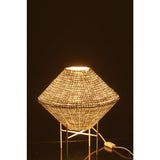 Lampe à suspension J-Line Ufo Raffia sur un fond neutre