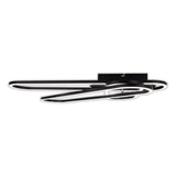 LED DE PLADIER LED CCT "Carlon" en aluminium et plastique Matt Black, avec LED intégrée, de 120 cm de long