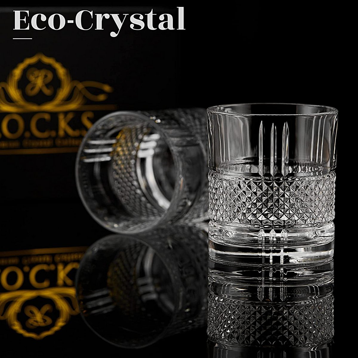 Verre à whisky en éco-cristal transparent