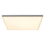 Panneau LED lampe de plafond "Carente" Longueur latérale 45 cm, sans cadre, de nombreuses fonctions, en métal et en plastique, blancs, LED intégrés
