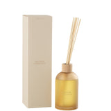 Détail du flacon et des bâtonnets parfumés J-Line Oranger Ensoleillé