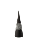 Décoration Cone Diamond Line J-Line en verre noir, design moderne et élégant