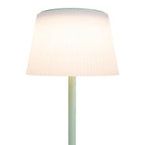Lampe de batterie solaire "Emmi" 38 cm de haut, parapluie Ø 13 cm, métal dans la menthe et le plastique blanc, pour la zone extérieure, cct.