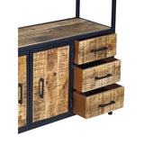 Etagère bibliothèque sur pied 98x190x36cm structure métal Liverpool