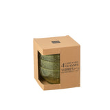 Boîte 4 bols Green J-Line en plastique vert, vue de côté