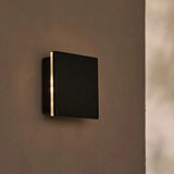 Applique murale noire en bois rechargeable dimmable