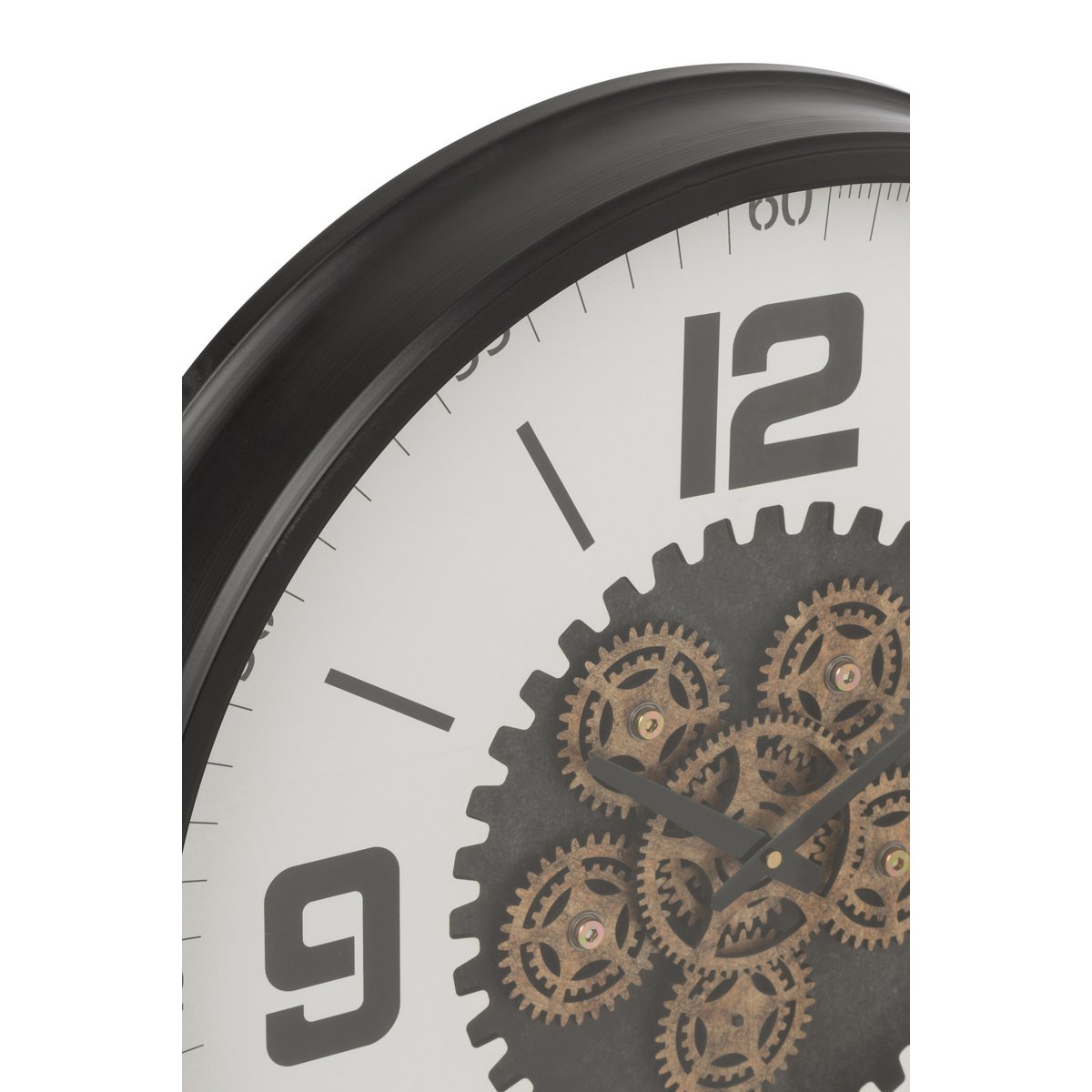 Horloge J-Line Klok Tandiel en bois noir avec design moderne