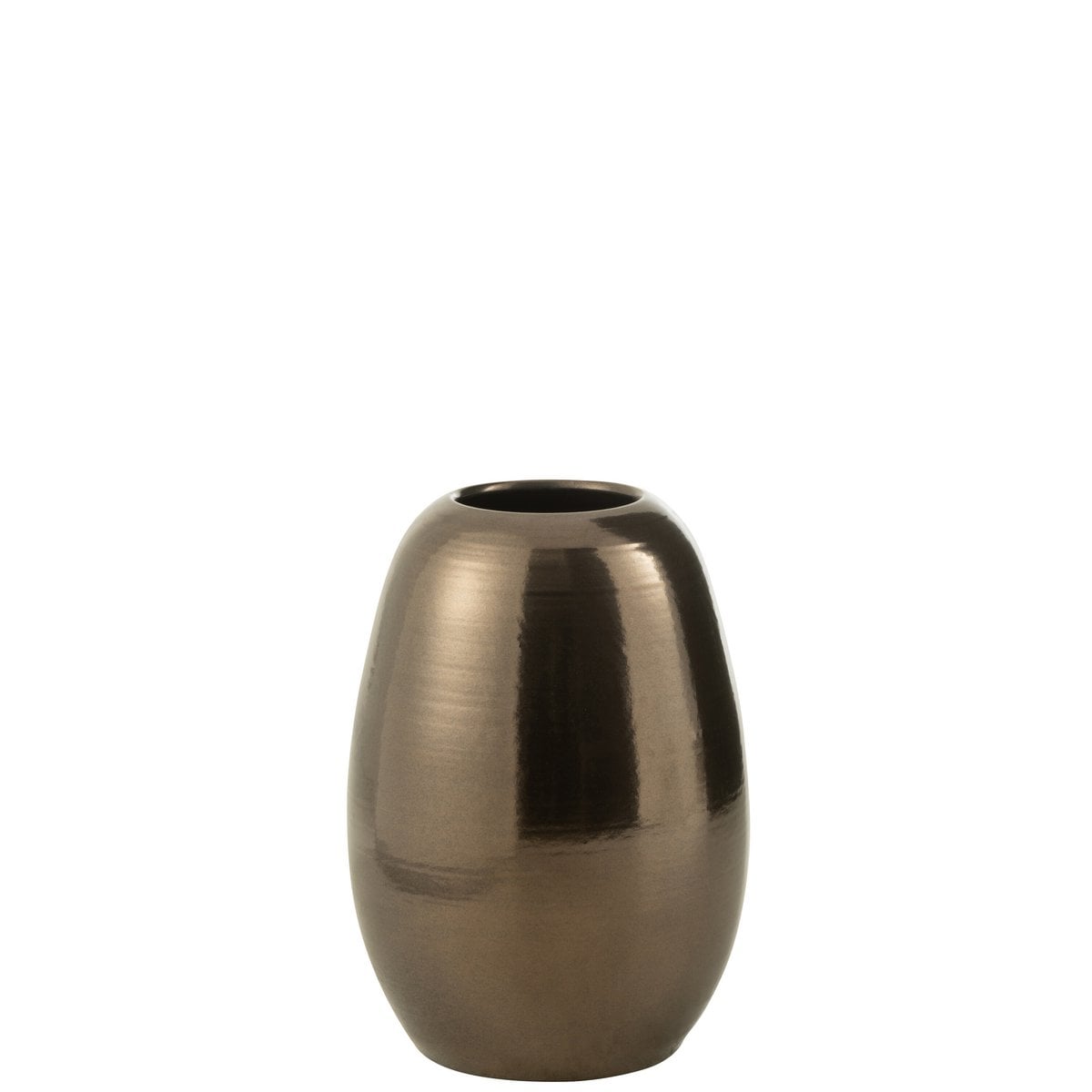 Vase J-Line en porcelaine noire, 40 cm de haut, design moderne et élégant