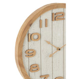 Détail de l'horloge murale J-Line, finition bois naturel