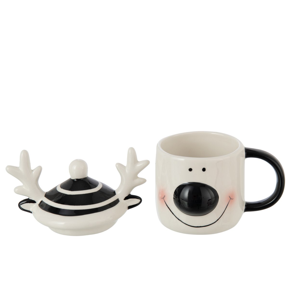 Détail du mug Renne J-Line montrant le design contemporain et raffiné.