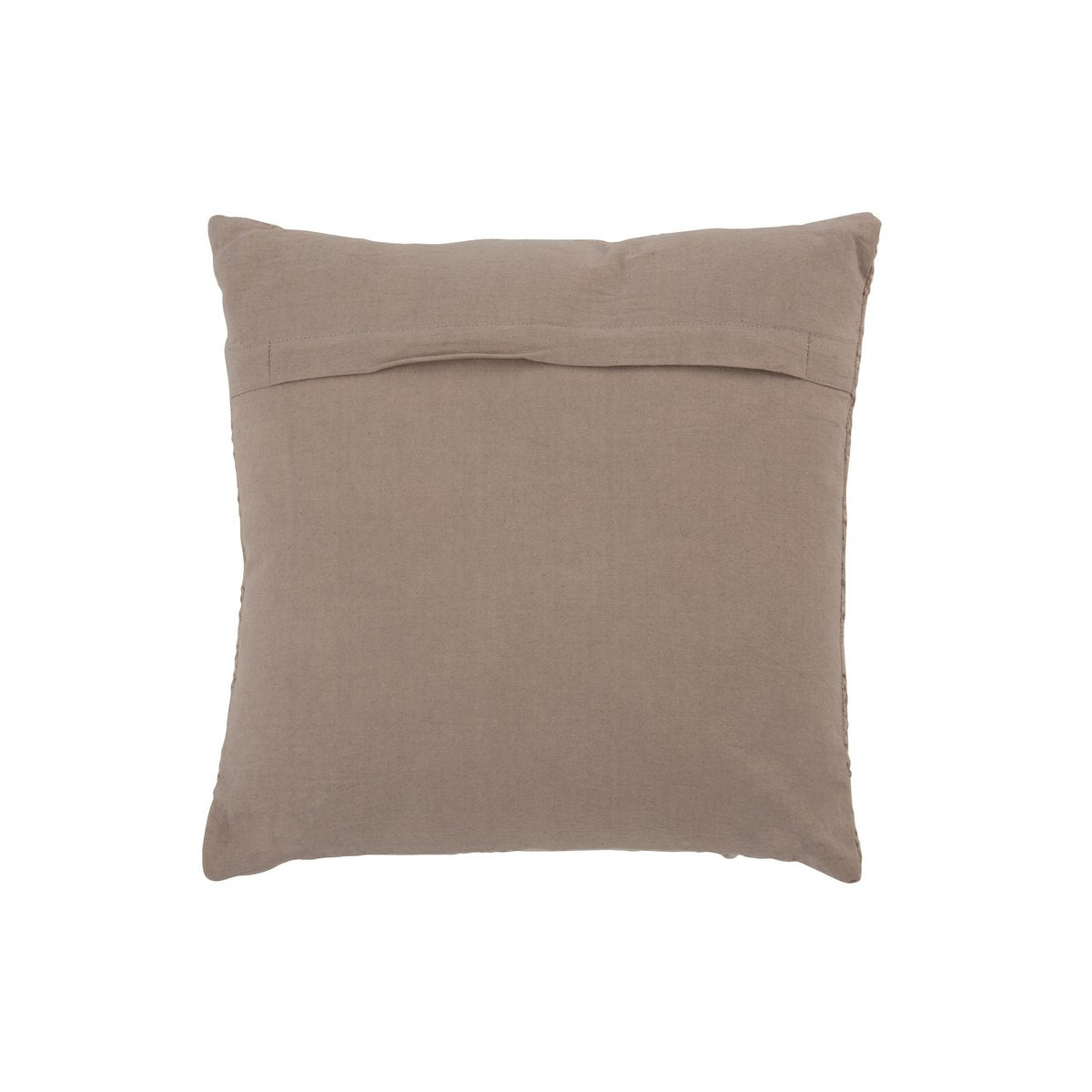 Coussin Carré Fayola en coton marron, vue de face