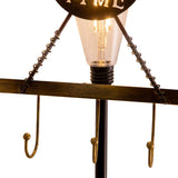 Spit de terre solaire LED H: 130 cm (barbecue), pour les brochettes à l'extérieur, en métal et en plastique en rouille, avec une LED intégrée