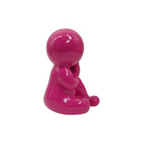 Statue Amigo Rêveur Moyen en polyresine rose, vue de profil