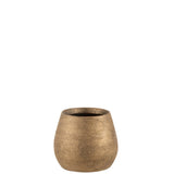 Pot de fleurs J-Line doré, détail de la texture inégale